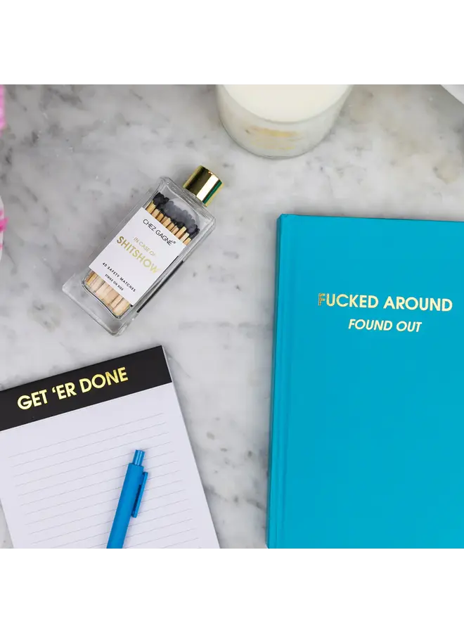 In Case of Shitshow Glass Bottle Matches (Black)