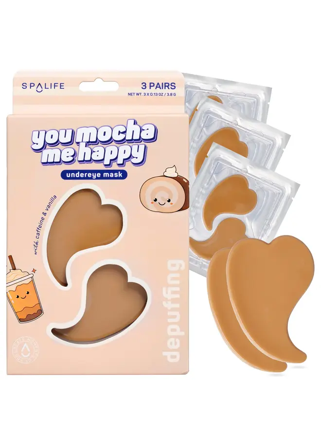 U Mocha Me Happy Depuffing Hydrogel Undereye Patches | 3 Pk