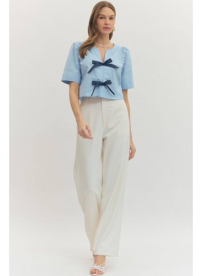 Bow Front Blouse -