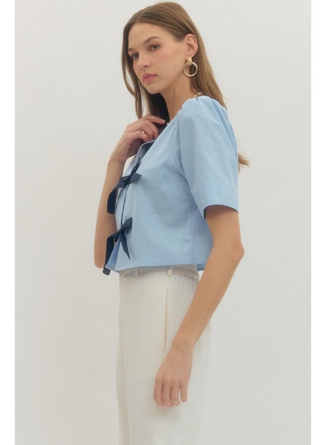 Bow Front Blouse -