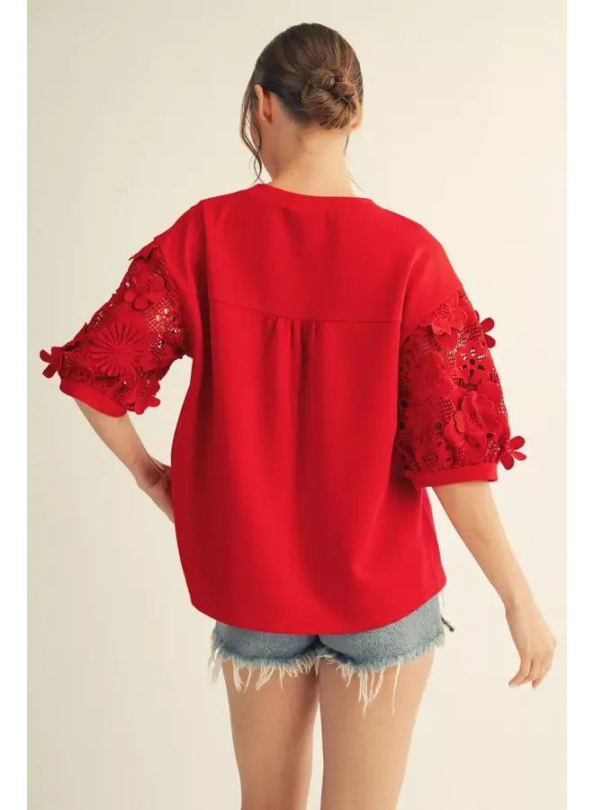 Sophia Floral Sleeve Blouse -