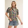 Maggie Button Front Floral Blouse -