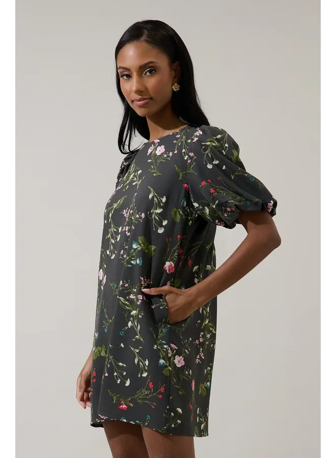 Jilly Floral Morrigan Shift Mini Dress -