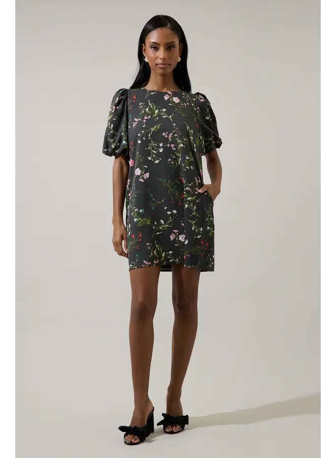 Jilly Floral Morrigan Shift Mini Dress -