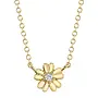 0.03ct 14KYG Diamond Flower Necklace