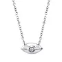 14K White Gold/Diamond Evil Eye Necklace (.03ct)