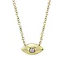 14K Yellow Gold/Diamond Evil Eye Necklace (.03ct)