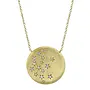 14K Yellow Gold/Diamond Star Matte Necklace