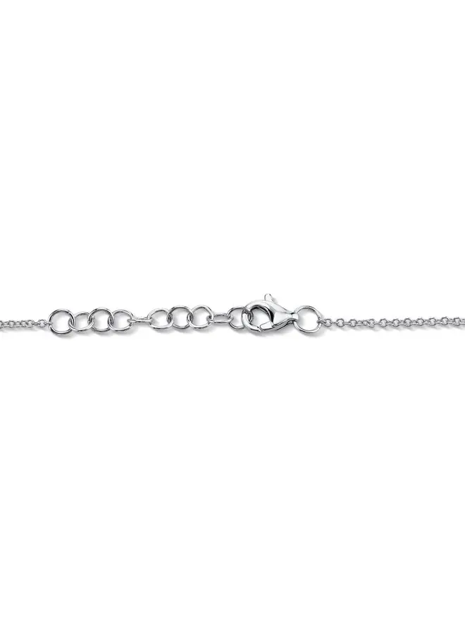 14K White Gold and Diamond Pave Heart Bracelet (.04ct)