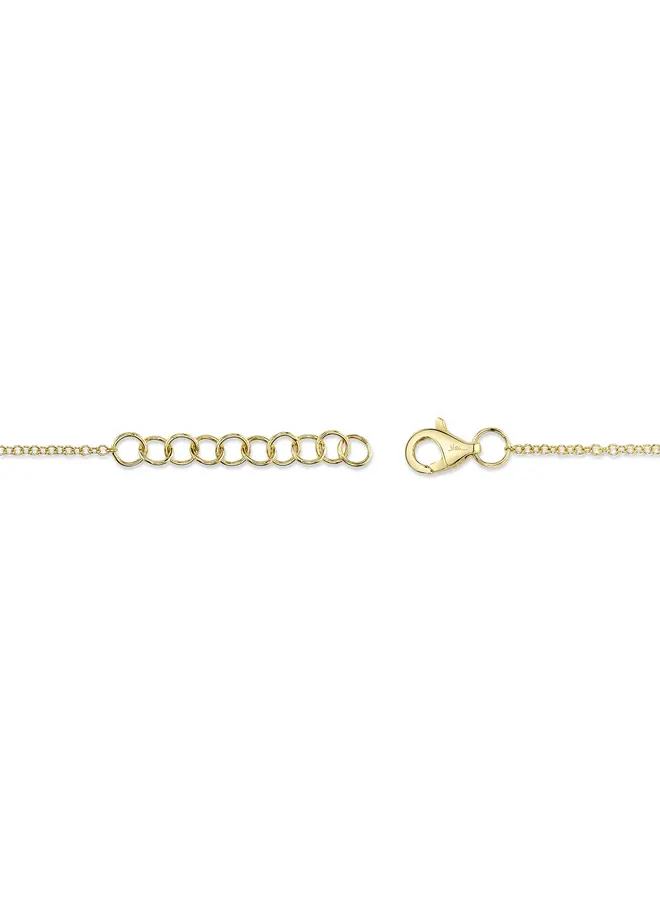 14K Two Tone Diamond Pave Heart Bracelet (0.04ct)