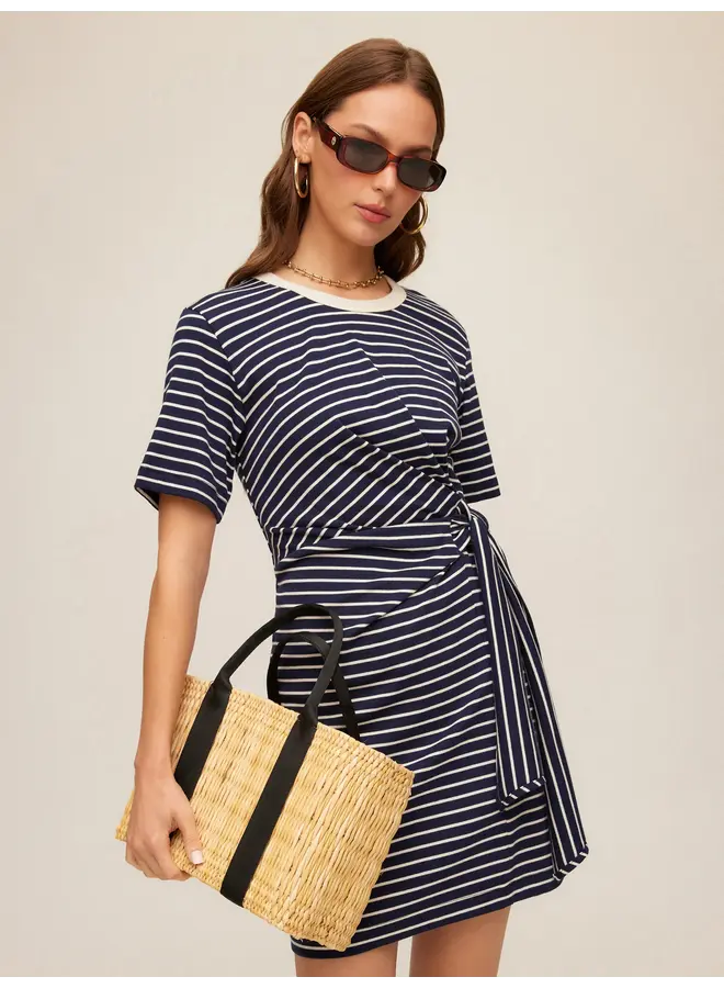 Darla Side-Knot Contrast Dress