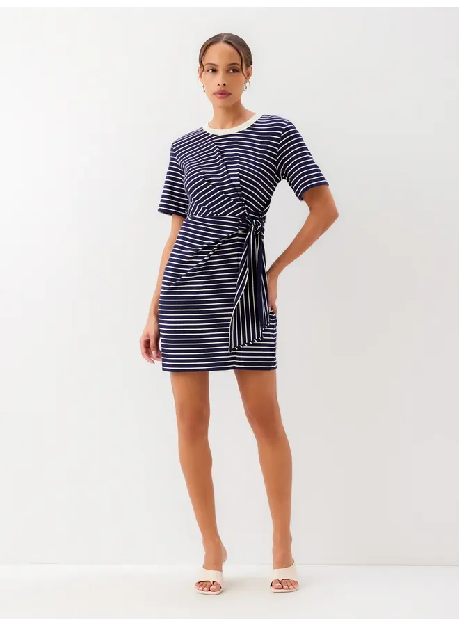 Darla Side-Knot Contrast Dress
