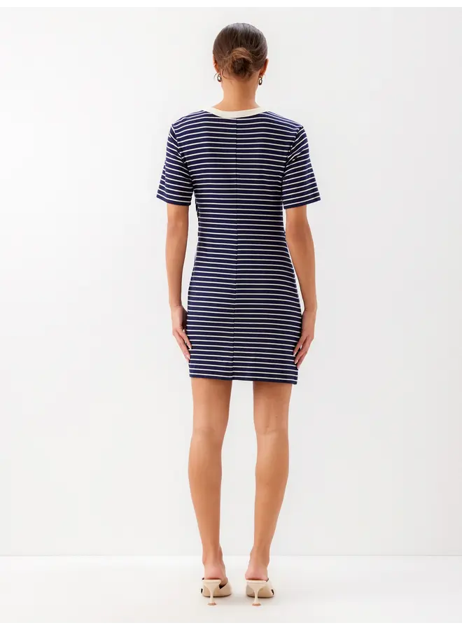 Darla Side-Knot Contrast Dress