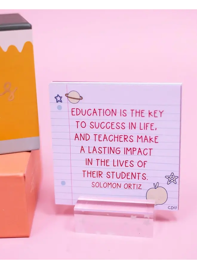 Phrases for Teachers Encouraging Desk Card Set