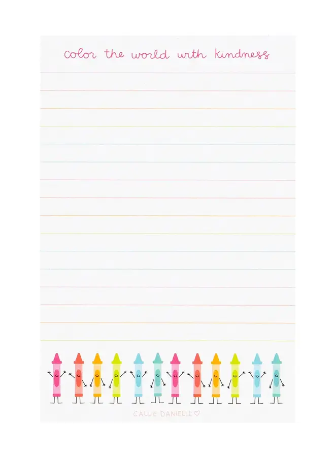 Color the World with Kindness Notepad