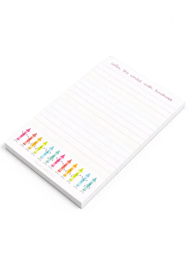 Color the World with Kindness Notepad