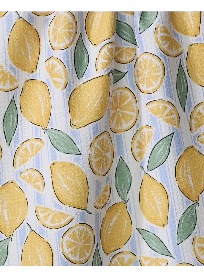 Sour Lemon Stripes Tea Towel