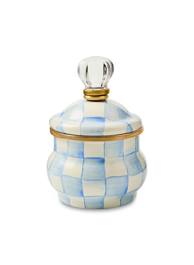 Sky Check Lidded Sugar Bowl