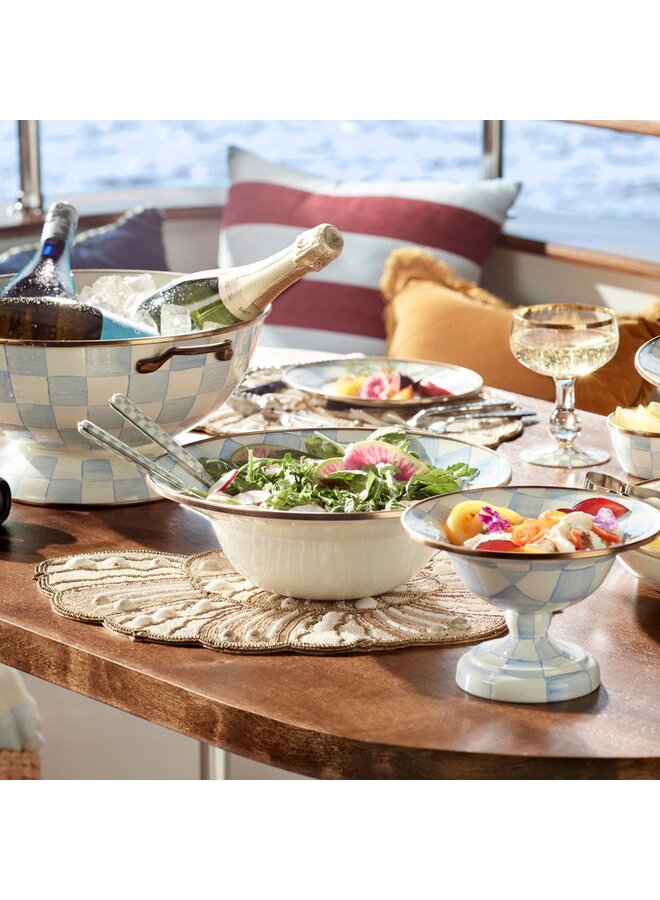 Sky Check Serving Bowl