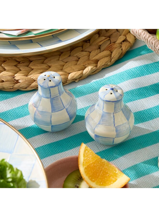 Sky Check Salt & Pepper Shakers