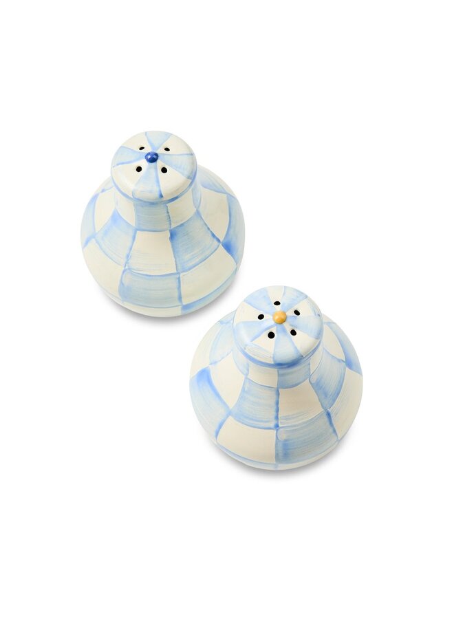 Sky Check Salt & Pepper Shakers
