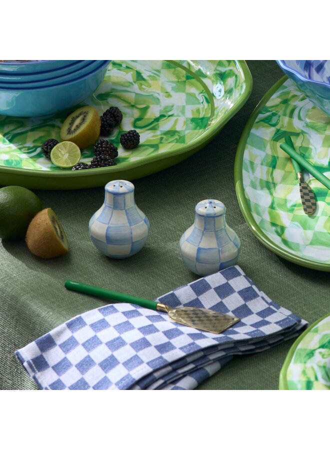Sky Check Salt & Pepper Shakers