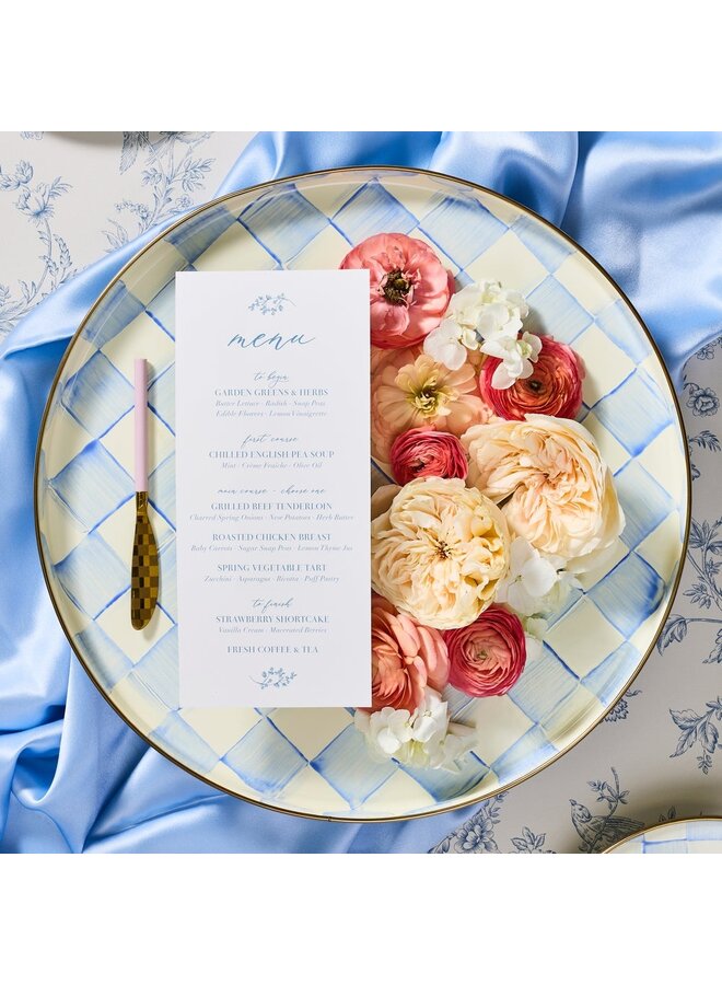 Sky Check Round Tray