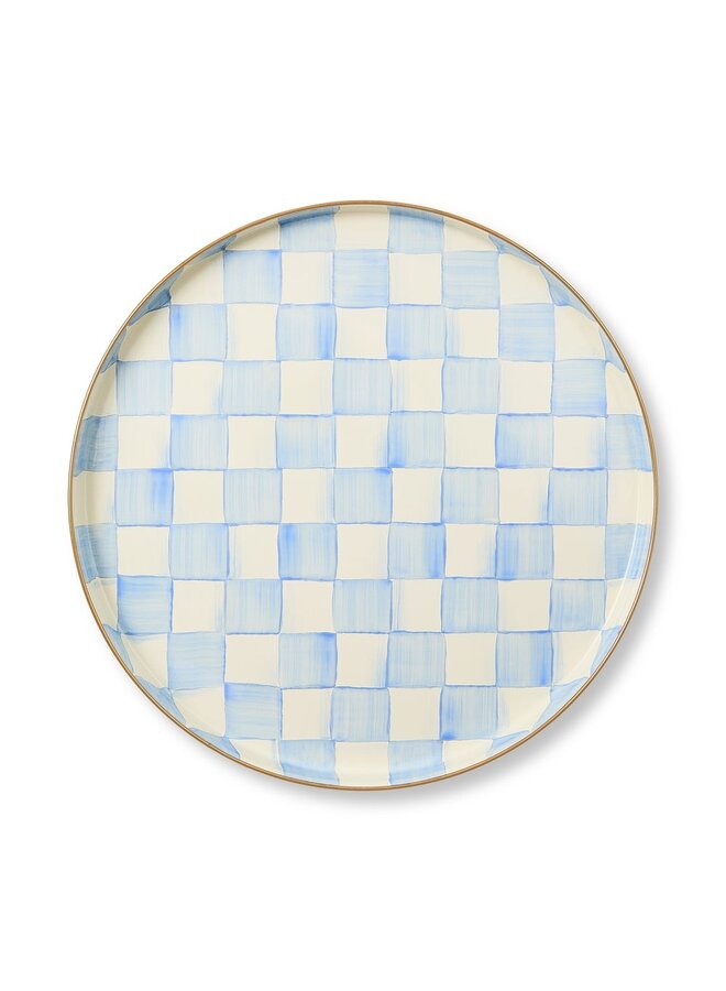 Sky Check Round Tray