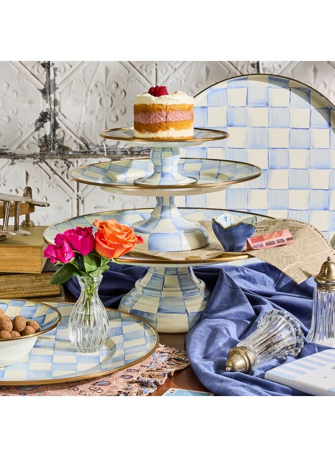 Sky Check Large Pedestal Platter