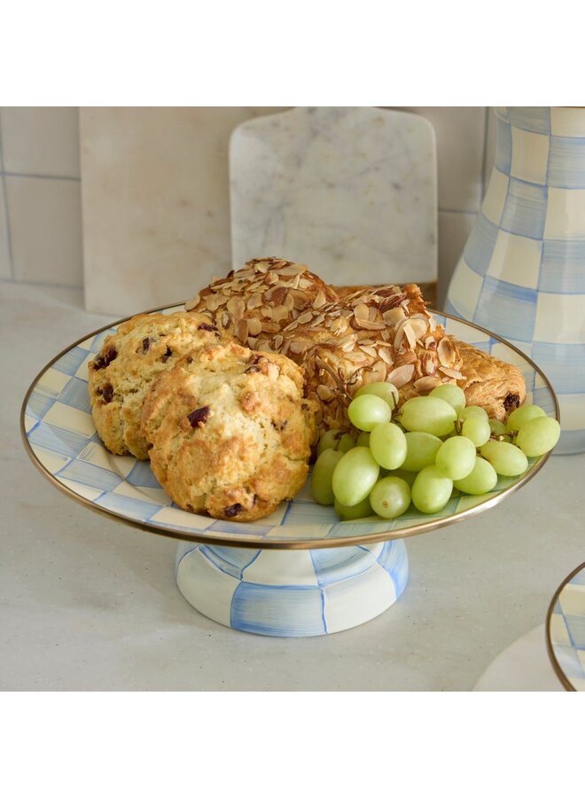 Sky Check Small Pedestal Platter