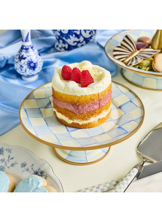 Sky Check Mini Pedestal Platter