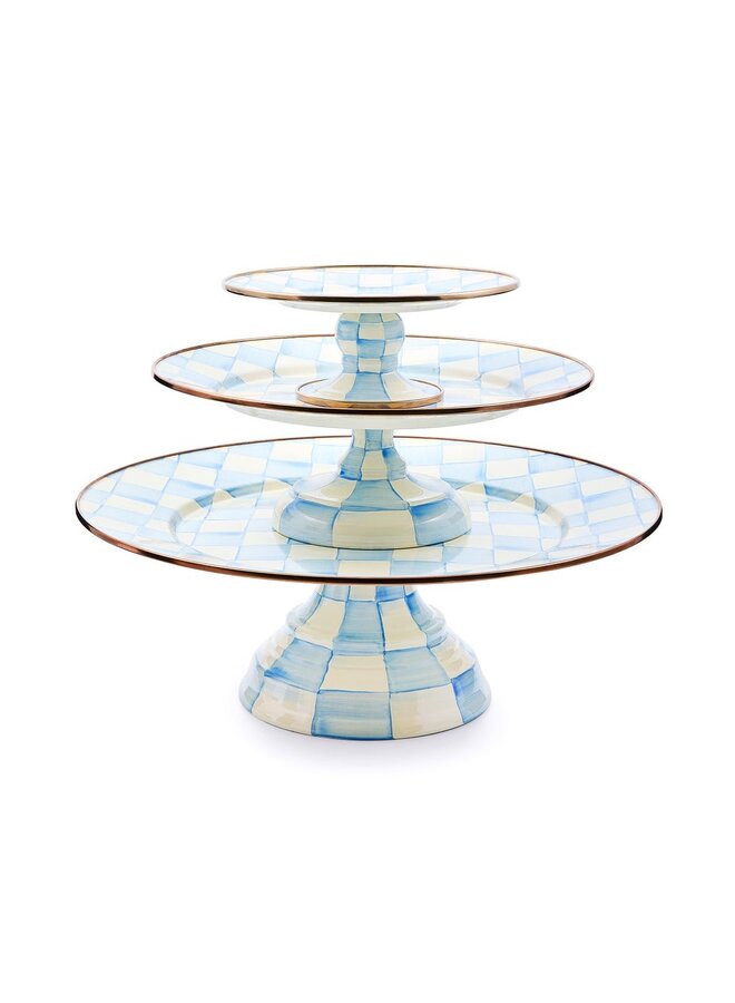 Sky Check Mini Pedestal Platter