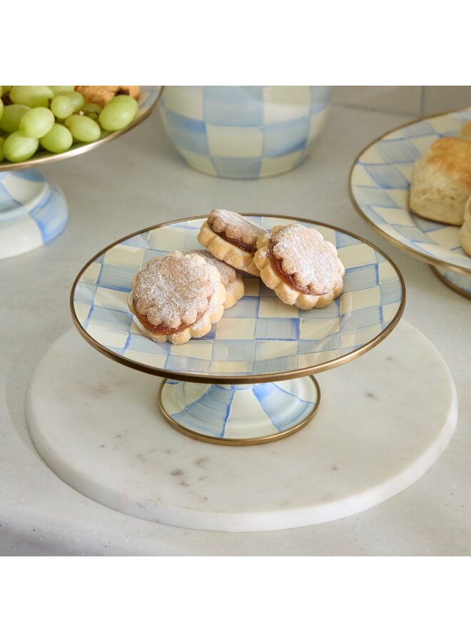 Sky Check Mini Pedestal Platter