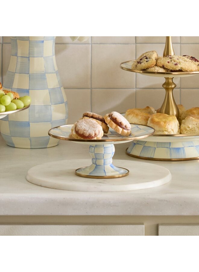 Sky Check Mini Pedestal Platter
