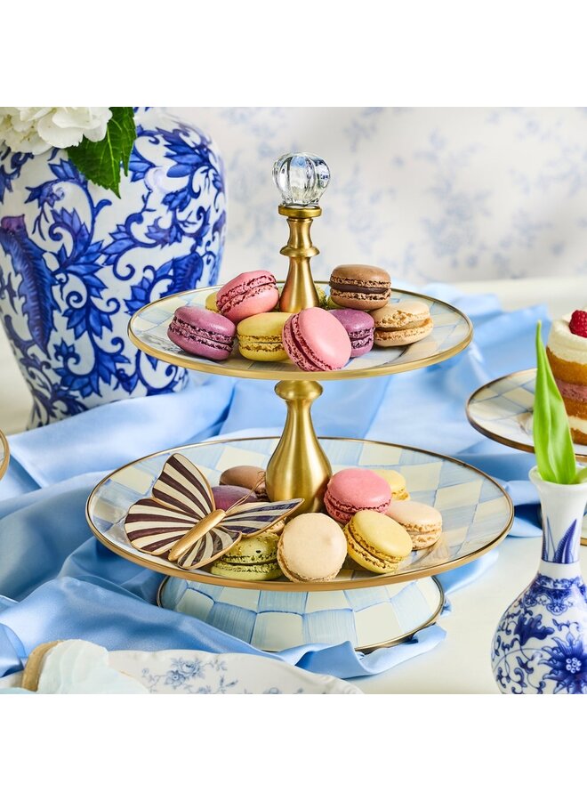 Sky Check Two Tier Sweet Stand