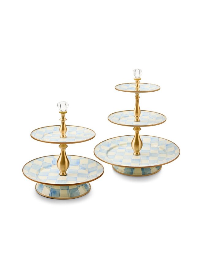 Sky Check Two Tier Sweet Stand