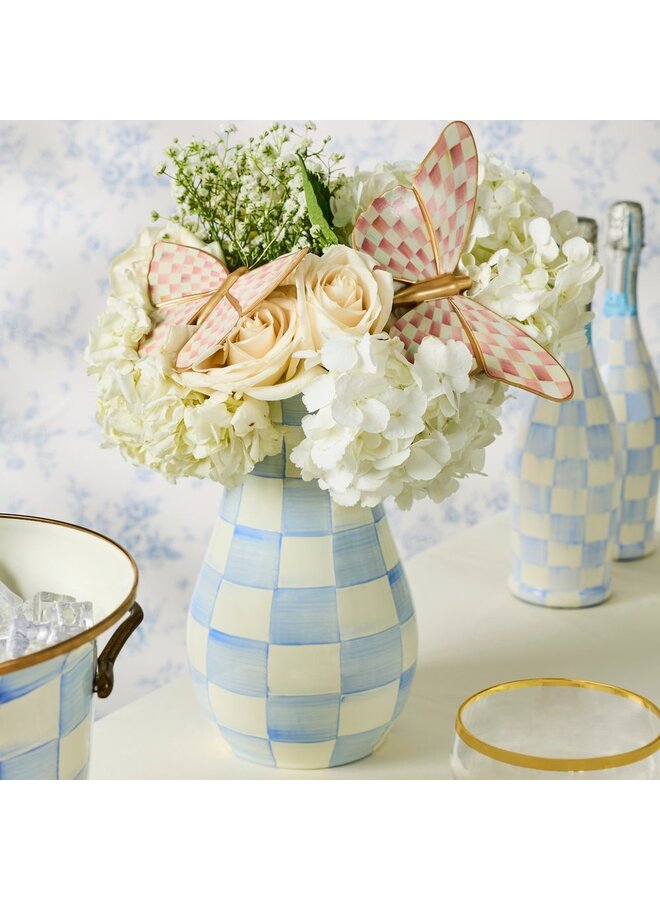 Sky Check Tall Vase