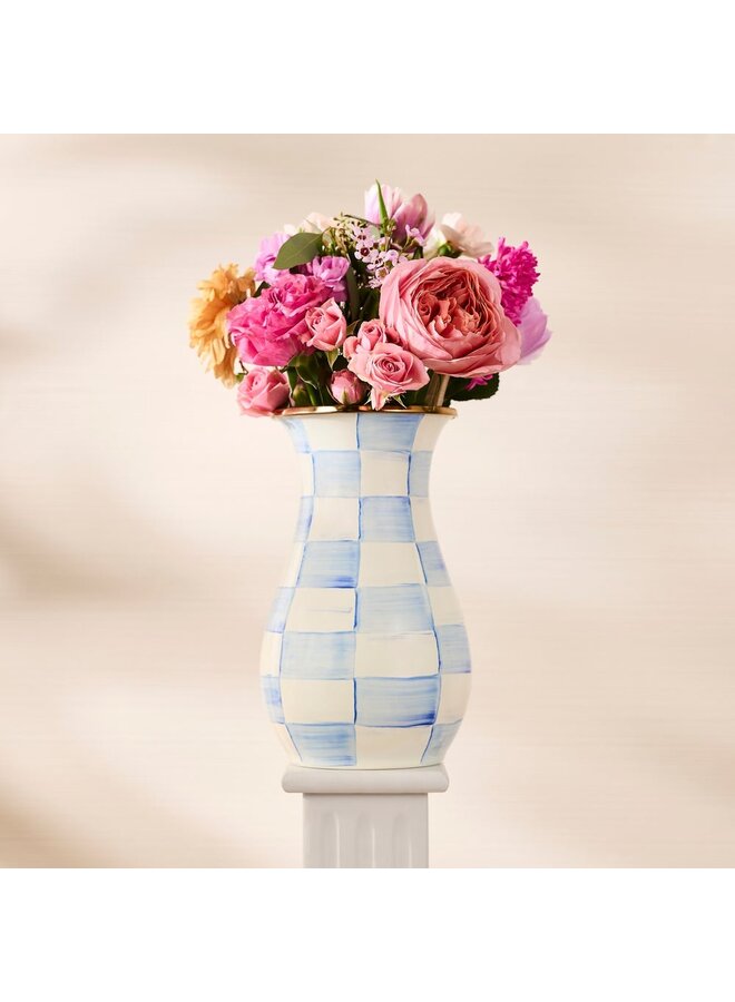 Sky Check Tall Vase