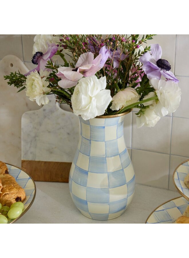 Sky Check Tall Vase