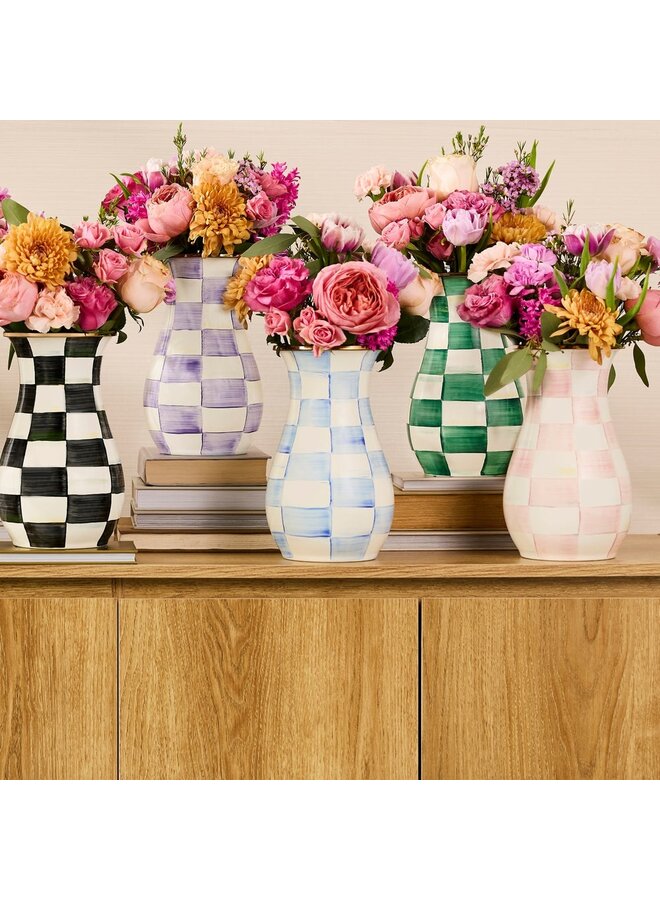 Sky Check Tall Vase