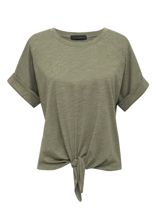 All Day Tie Tee - Trail Green