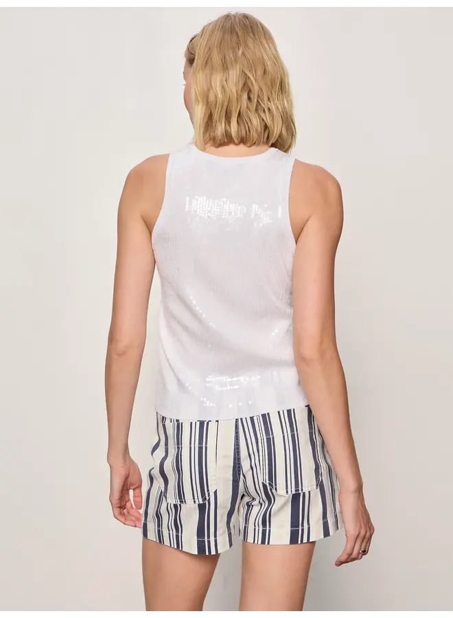 Summer Shine Sequin Shell - White