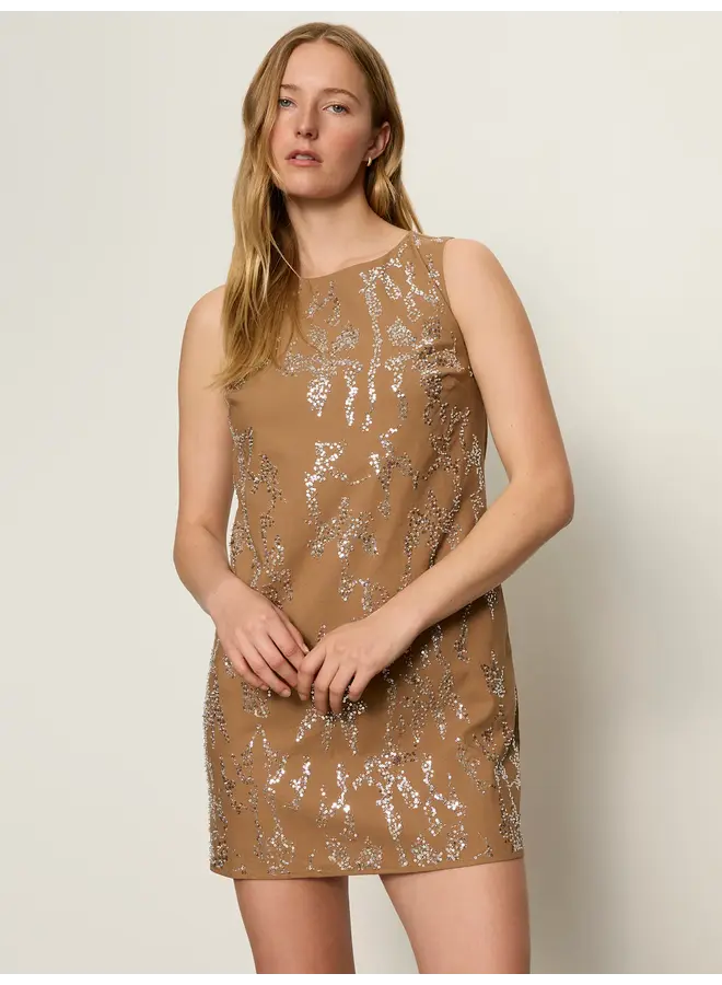 Better Place Embellished Dress - Toasted Coconut