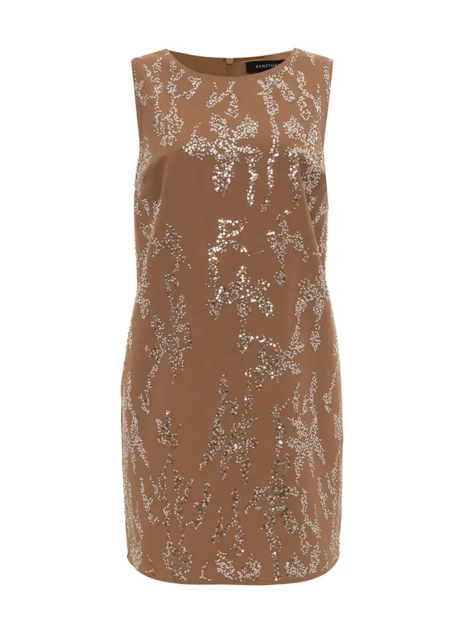 Better Place Embellished Dress - Toasted Coconut