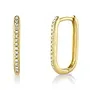14K Yellow Gold/Diamond Oval Hoop (.08ct)
