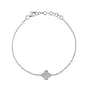 14K WG/Diamond Pave Clover Bracelet (.16ct)