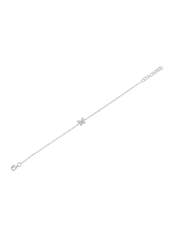14K WG/Diamond Butterfly Bracelet (.08ct)