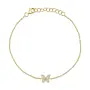 14K YG/Diamond Butterfly Bracelet (.08ct)