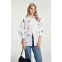 Oversized Embroidered Button-Down Ivory Bloom