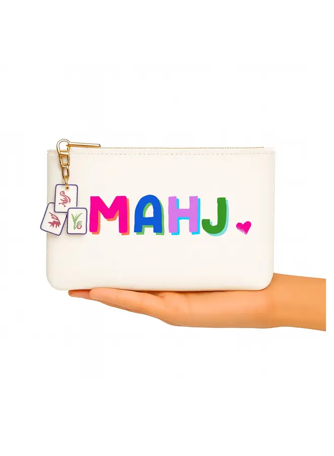 Mahj Canvas Bag w/ Tile Zipper